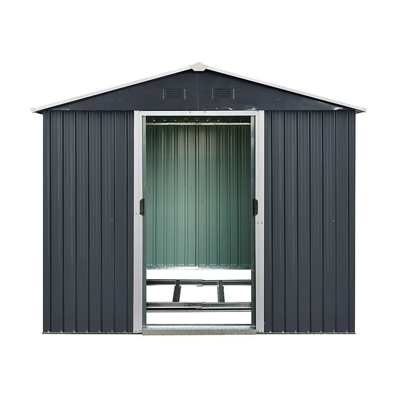 CASETA DE METAL PUERTAS CORREDERAS ANTRACITA 131x236x190 CM (3M2) AIRMEC AM131605 - Imagen 4