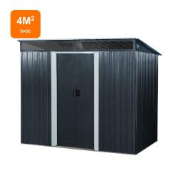 CASETA DE METAL PUERTAS CORREDERAS ANTRACITA 174x238x196CM (4M2) AIRMEC AM131606