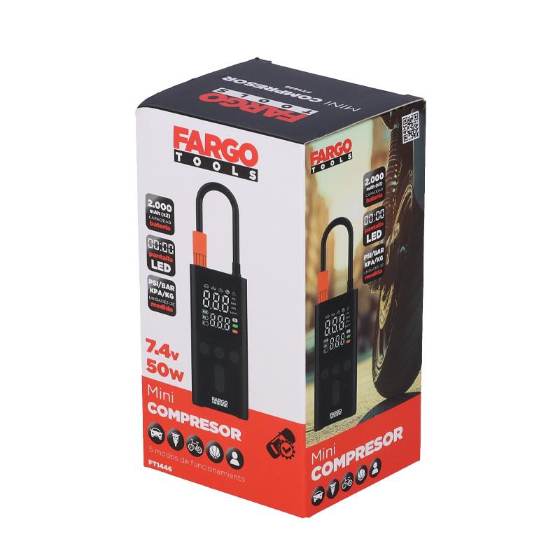 MINI COMPRESOR DE AIRE 150PSI 2X2000MAH FARGO TOOLS FT1446 - Imagen 5