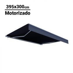 TOLDO RETRACTIL MOTORIZADO GRIS DE EXTERIOR 395X300CM DONNA GARDEN DG1439
