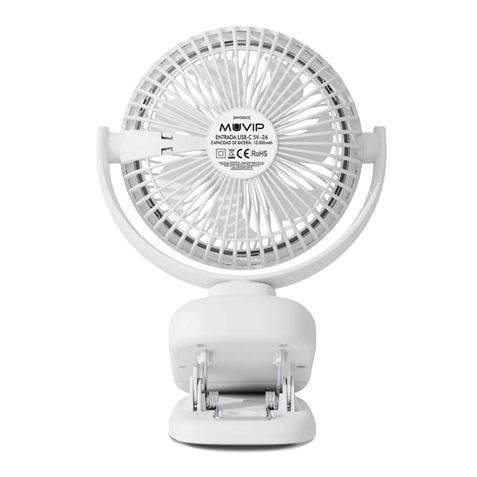 VENTILADOR PORTATIL TIPO CLIP 6" OSCILANTE CON LUZ LED Y BATERIA MUVIP MV0665 - Imagen 5