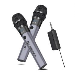 PACK 2 MICROFONOS INALAMBRICOS UHF CON RECEPTOR Y BATERIA COOLSOUND CS0287
