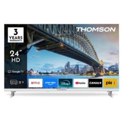 TELEVISOR QLED HD 24" 12V WIFI BLUETOOTH SMART TV BLANCO THOMSON 24HQG3S15CW
