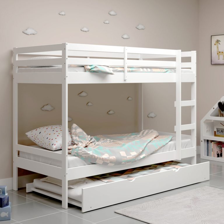 LITERA MADERA 153X196X97 BLANCO GP.088 LITERAS CAMA CAMAS