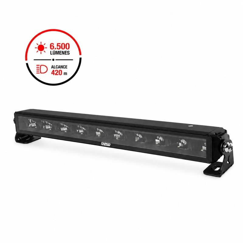 BARRA LED 22" LARGO ALCANCE 6.500 LUMENS 60W FARGO TOOLS FT1459 FAROS RECTANGULARES FAROS PARA COCHES FURGONES FURGONETAS