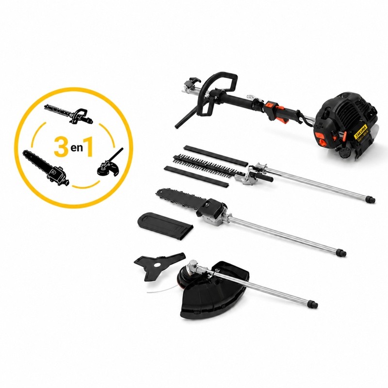 DESBROZADORA MULTIFUNCION + PODADORA + CORTASETOS 52CC TAKUMA TK299 DESBROZADORAS