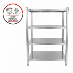 ESTANTERIA 4 ESTANTES INOXIDABLE 50KG/BALDA 100X48X155CM LARRYHOUSE LH2343