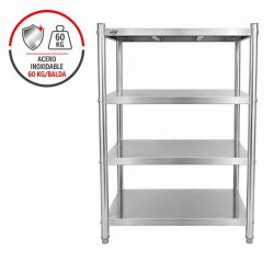 ESTANTERIA 4 ESTANTES INOXIDABLE 60KG/BALDA 120X48X155CM LARRYHOUSE LH2344