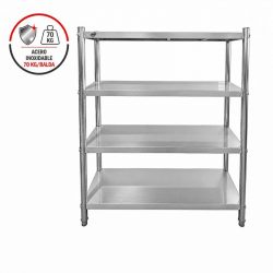 ESTANTERIA 4 ESTANTES INOXIDABLE 70KG/BALDA 150X48X155CM LARRYHOUSE LH2345