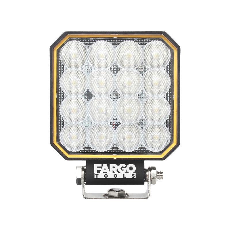 FARO LED CUADRADO 4" LARGO ALCANCE 1.600 LUMENS 20W FARGO TOOLS FT1462 - Imagen 2