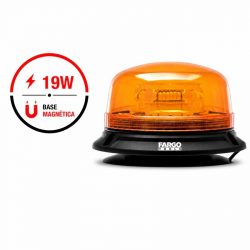 GIROFARO LED 19W 12-24V 1 FUNCION BASE MAGNETICA FARGO TOOLS FT1473