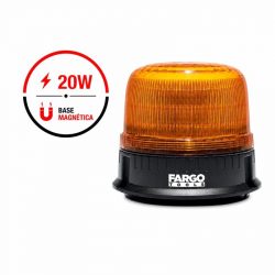 GIROFARO LED 20W 12-24V 3 FUNCIONES BASE MAGNETICA FARGO TOOLS FT1469