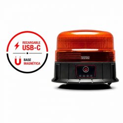 GIROFARO LED RECARGABLE 19W 12-24V 2 FUNCIONES FARGO TOOLS FT1474