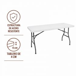MESA DE RESINA FIJA 4CM 180X74X74CM DONNA GARDEN DG1440