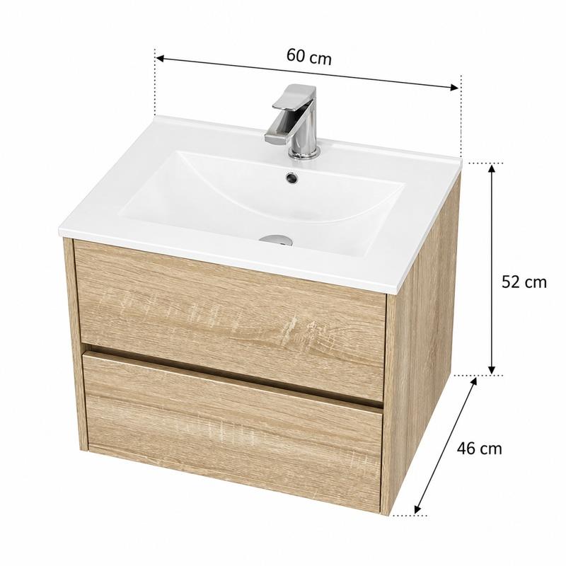 MUEBLE BAÑO SERIE ENCINA 60X46X52CM BENOTTI BT2966 - Imagen 5