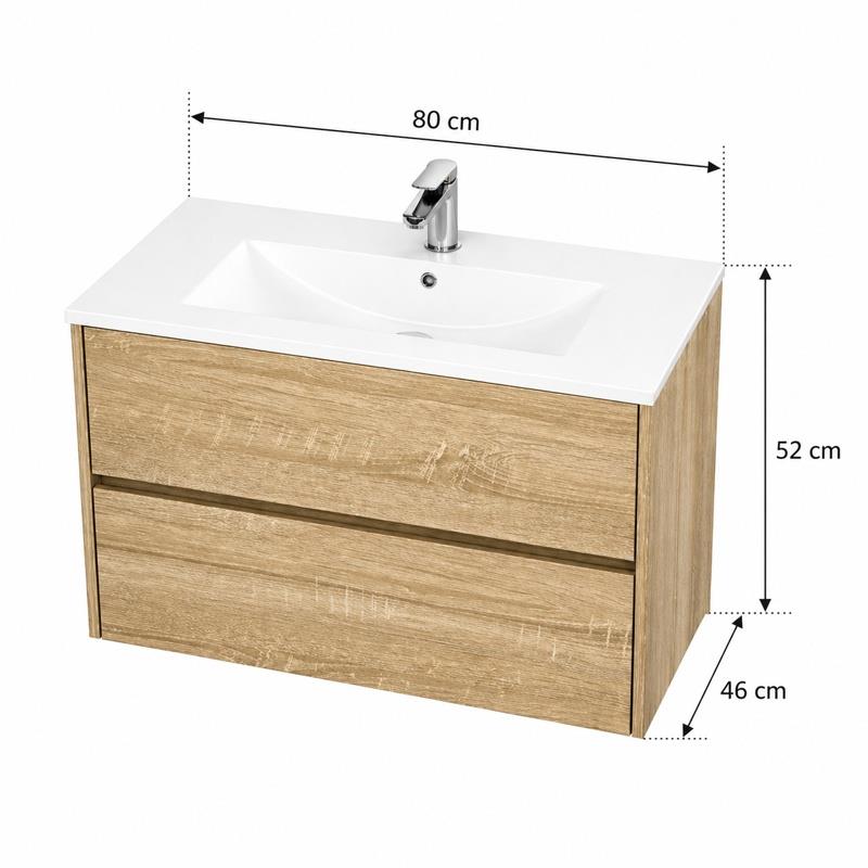 MUEBLE BAÑO SERIE ENCINA 80X46X52CM BENOTTI BT2967 - Imagen 5