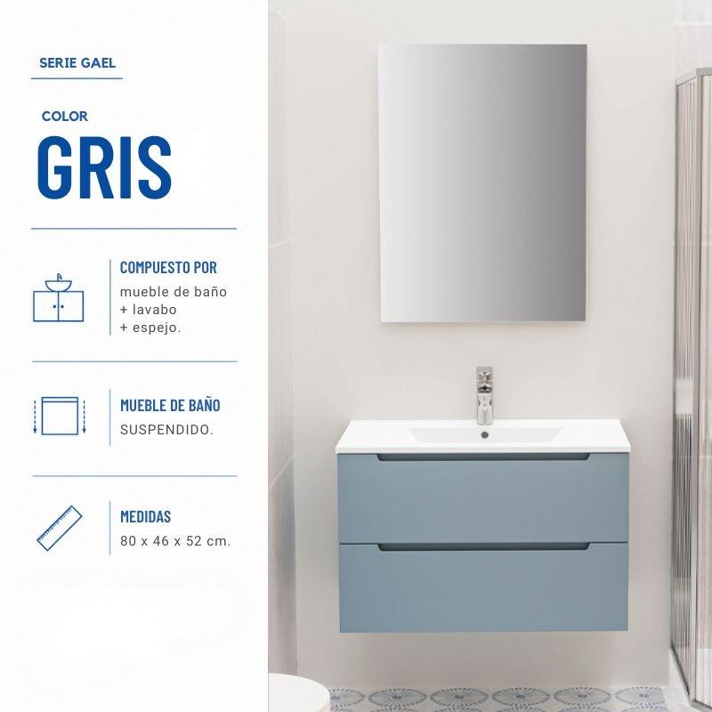 MUEBLE BAÑO SERIE GAEL 80X46X52CM BENOTTI BT2973 - Imagen 2