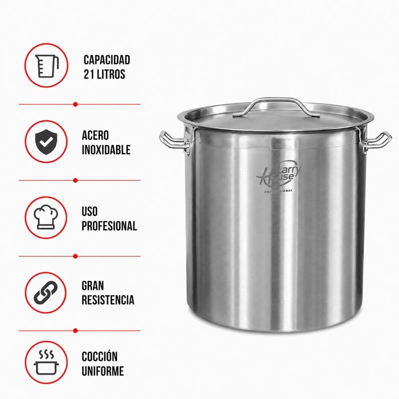 OLLA INDUSTRIAL INOX 21L LARRYHOUSE LH2355 - Imagen 3