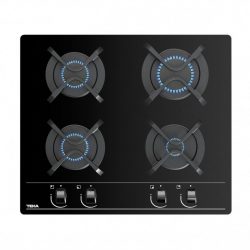 PLACA DE GAS CRISTAL 4 FUEGOS NEGRA TEKA GBC 64000 KBB 112580005