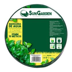 MANGUERA AGUA 5 CAPAS 25MM 15METROS SUNGARDEN SG0194
