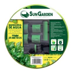 MANGUERA AGUA 3 CAPAS 19MM 25METROS SUNGARDEN SG0191
