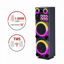 ALTAVOZ SERIE CALI 2X15" 1.500W CON 2 MICROFONOS LARRYHOUSE LH2312