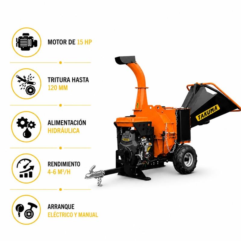 BIOTRITURADOR DE GASOLINA 5" 15HP 740CC TAKUMA TK304 - Imagen 3