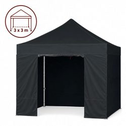 CARPA HEX.36 METAL CON PAREDES NEGRA 3X3M DONNA GARDEN DG1461
