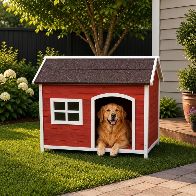 CASETA DE PERRO MADERA SERIE GUAU DONNA GARDEN DG1473 - Imagen 5