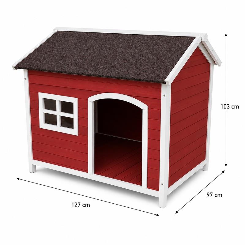 CASETA DE PERRO MADERA SERIE GUAU DONNA GARDEN DG1473 - Imagen 8