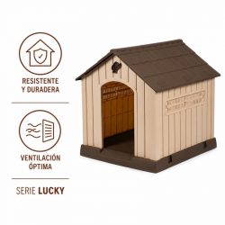 CASETA DE PERRO PLASTICA SERIE LUCKY 66X70X70CM DONNA GARDEN DG1458