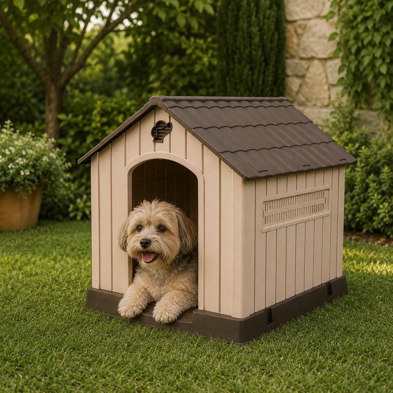 CASETA DE PERRO PLASTICA SERIE LUCKY 77.5X82.5X82CM DONNA GARDEN DG1459 - Imagen 6