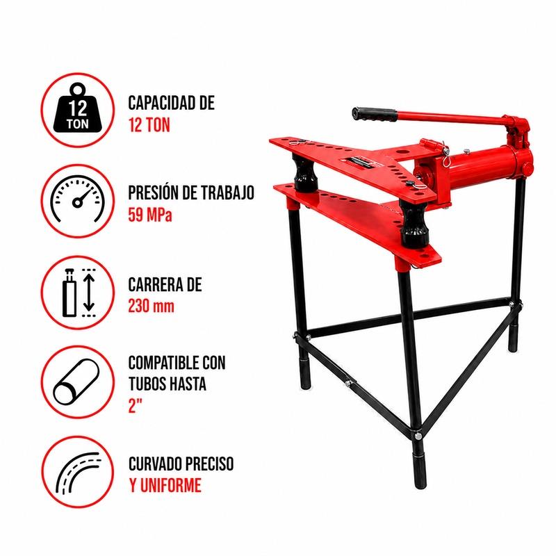 DOBLADORA DE TUBO HORIZONTAL 12TON FARGO TOOLS FT1512 - Imagen 3