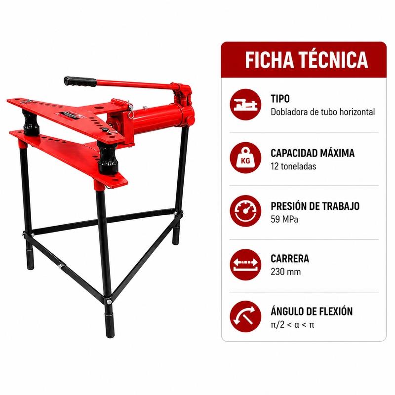 DOBLADORA DE TUBO HORIZONTAL 12TON FARGO TOOLS FT1512 - Imagen 5