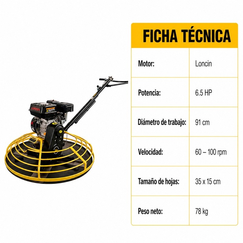FRATASADORA HORMIGON 6.5HP TAKUMA TK322 - Imagen 8