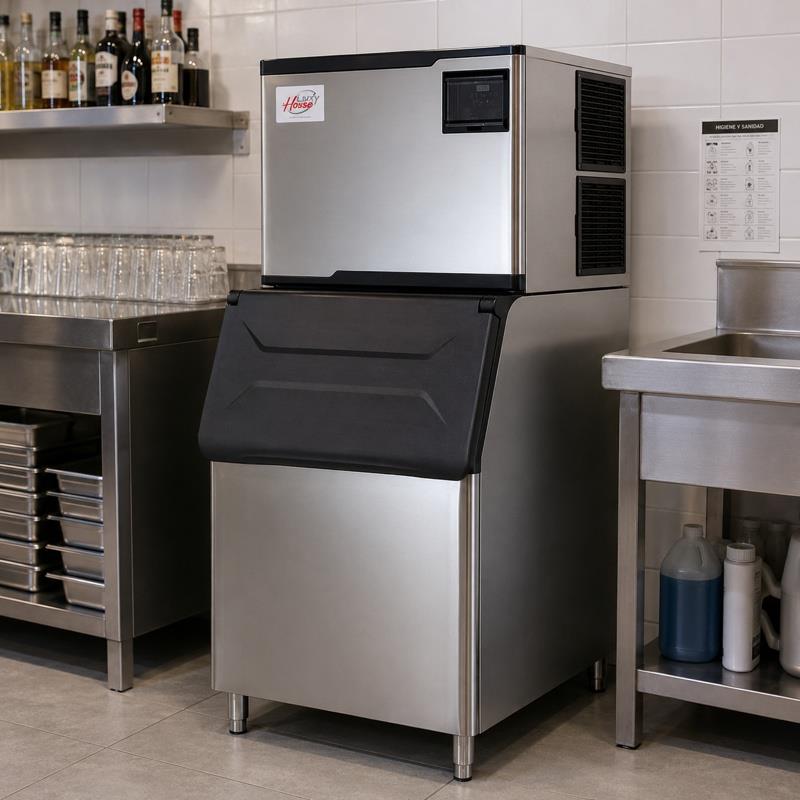 MAQUINA HIELO INDUSTRIAL 850W 180KGS/DIA 150KG CAPACIDAD LARRYHOUSE LH2403 - Imagen 4