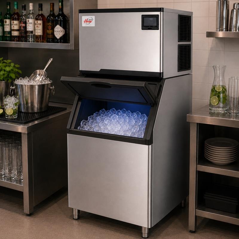 MAQUINA HIELO INDUSTRIAL 850W 180KGS/DIA 150KG CAPACIDAD LARRYHOUSE LH2403 - Imagen 6