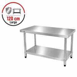 MESA DE TRABAJO INOXIDABLE 120X60X85CM LARRYHOUSE LH2371