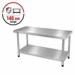 MESA DE TRABAJO INOXIDABLE 140X60X85CM LARRYHOUSE LH2372