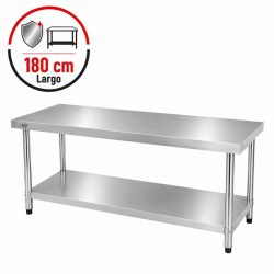 MESA DE TRABAJO INOXIDABLE 180X60X85CM LARRYHOUSE LH2374