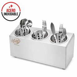 PORTACUBIERTOS INOX 3 REJILLAS LARRYHOUSE LH2351