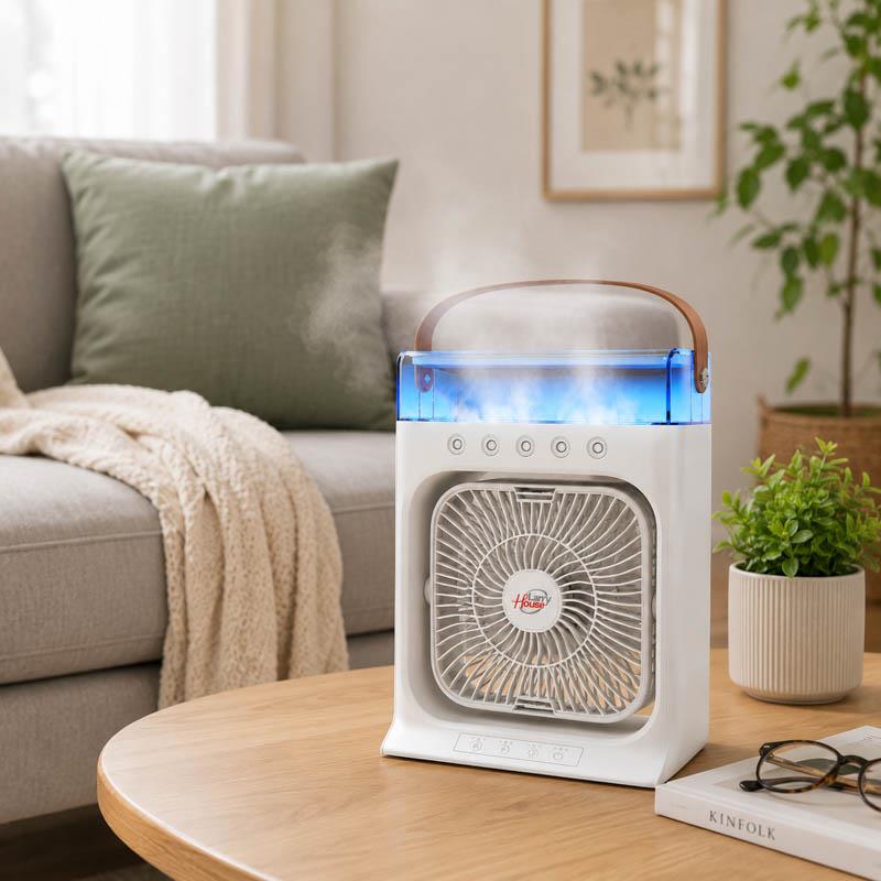 VENTILADOR PORTATIL DE BATERIA CON NEBULIZADOR 10W LARRYHOUSE LH2381 - Imagen 4