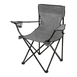 SILLA PLEGABLE DE CAMPING CON POSAVASOS GRIS SUNGARDEN SG0210