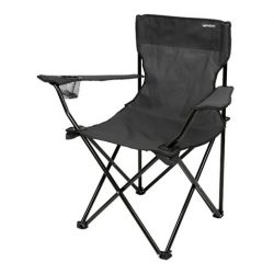 SILLA PLEGABLE DE CAMPING CON POSAVASOS GRIS OSCURO SUNGARDEN SG0209F