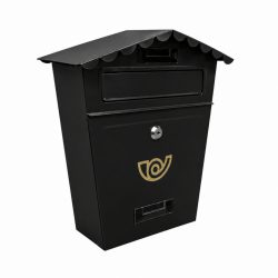 BUZON CHAPA VILLA NORTE 290X360X105MM NEGRO 558260