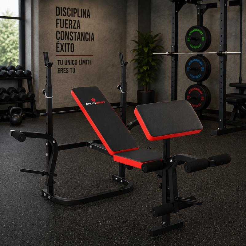 BANCO DE MUSCULACION MULTIFUNCIONAL PLEGABLE SERIE MULTIGYM 400 ATHANSPORT AT1059 - Imagen 12
