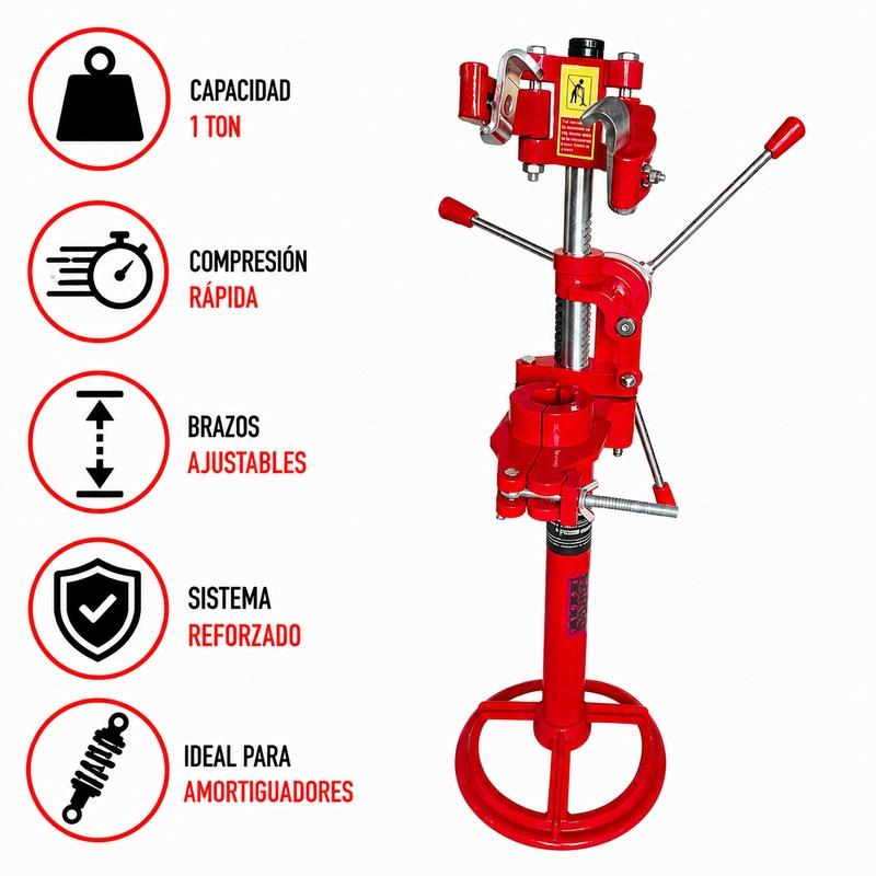 COMPRESOR DE MUELLES PARA AMORTIGUADORES 1TON FARGO TOOLS FT1536 - Imagen 3