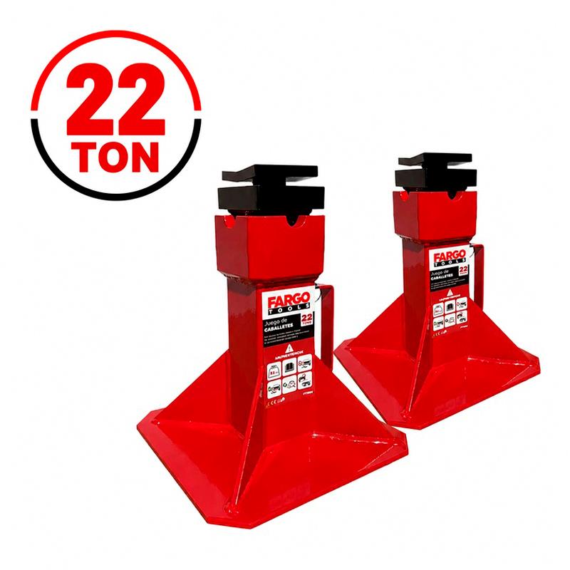 JUEGO 2 PCS CABALLETES 22 TON 350-500MM FARGO TOOLS FT1530 JUEGOS DE CABALLETES BURRAS EQUIPAMIENTO TALLER EQUIPAMIENTOS PARA TALLERES