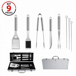JUEGO ACCESORIOS BARBACOA INOX 9PCS AIRMEC AM131628