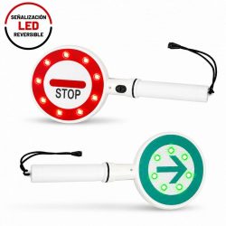 PALETA DE SEÑALIZACION LED STOP/PASO 37X19CM PAMACON PM1919